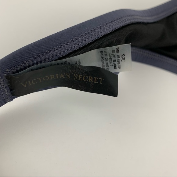 Victorias Secret Bombshell Padded Push Up Bikini Top Slate Grey 2 Cups 36B - Picture 11 of 12